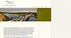 Desktop Screenshot of cedarspringsaustin.com